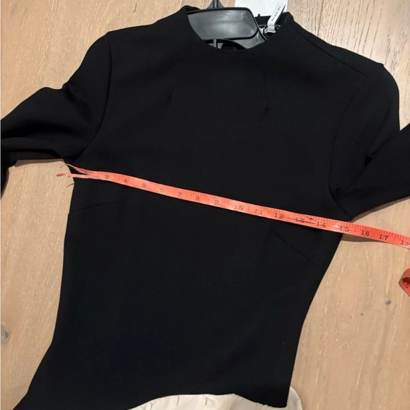 ASOS ARRANGE contrast fabric sculpted maxi dress w/ pleat skirt black cream Sz 2 - Picture 11 of 12